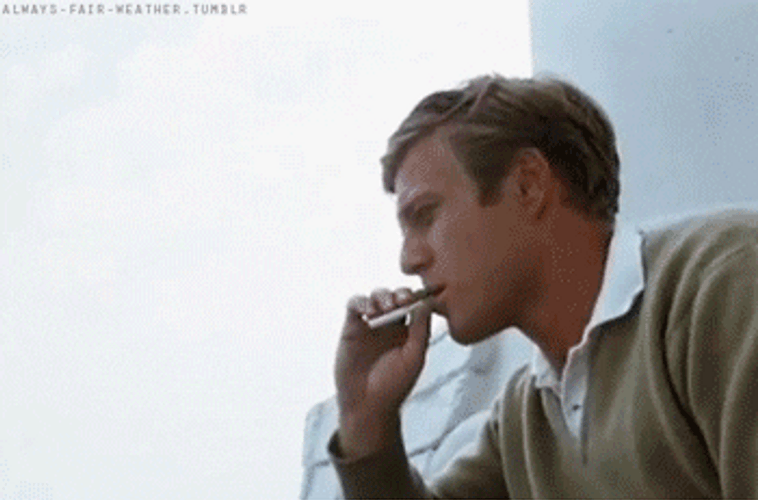 Robert Redford Eyebrows Raise Smoking GIF