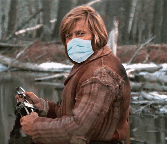 Robert Redford Face Mask Funny Edit GIF