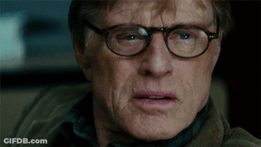 Robert Redford Removing Glasses Reaction GIF