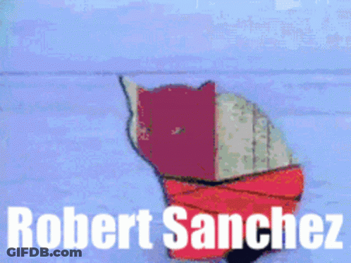 Robert Sanchez Poster With Black Cat GIF