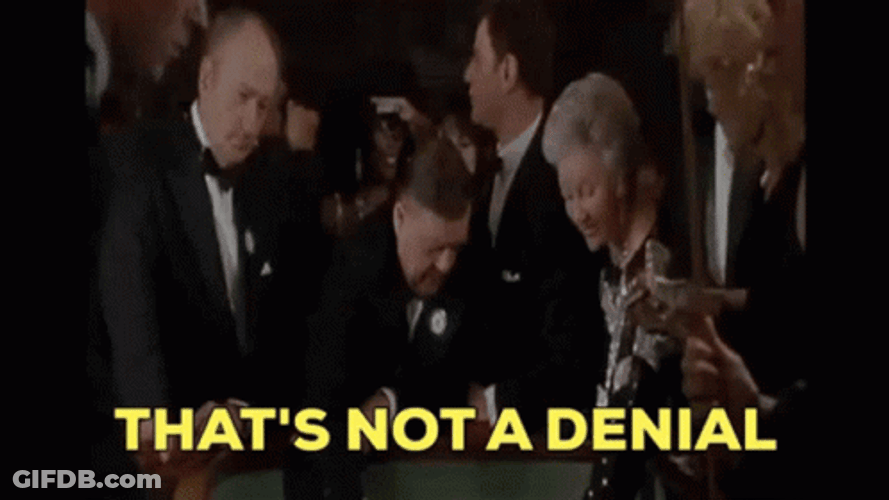Robert Wuhl Not A Denial GIF