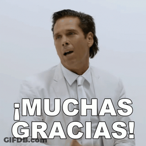 Roberto Palazuelos Wearing White Muchas Gracias GIF
