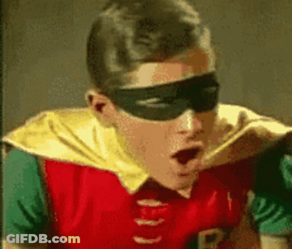 Robin Accidentally Hurt His Ears GIF