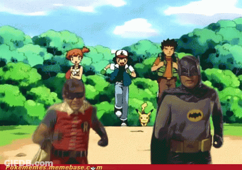 Robin And Batman Walking Down Dirt Road GIF