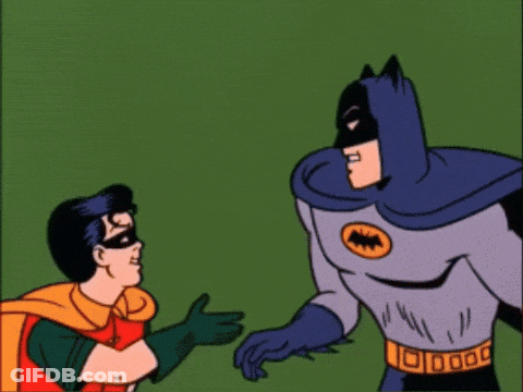 Robin And Superman Dancing Together On Stage GIF
