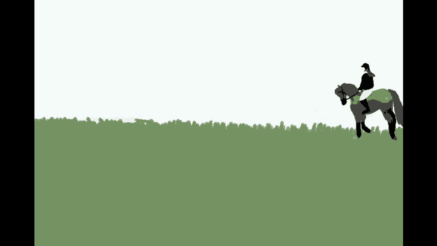 Robin Cantering Horse GIF