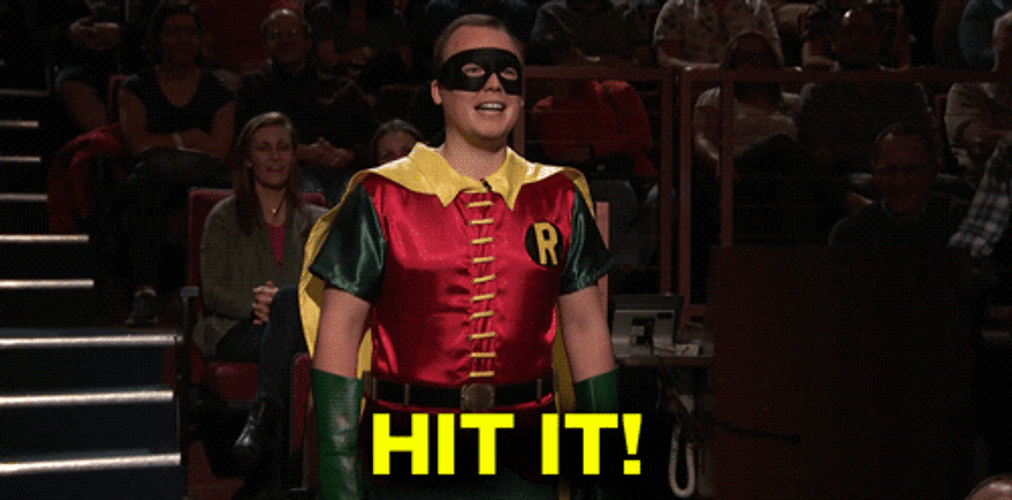 Robin Hit It GIF
