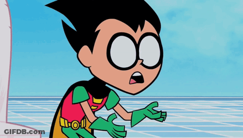 Robin In Glasses And Red Green Outfit GIF