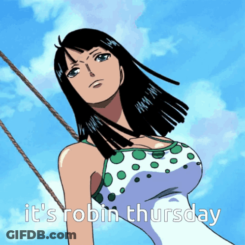 Robin Thursday Poster Cartoon Girl In Polka Dot Dress GIF