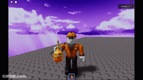 Roblox Character Holding Buttermilk Bottle GIF