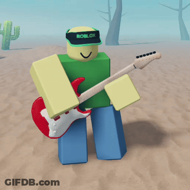 Roblox Character Holding Guitar GIF