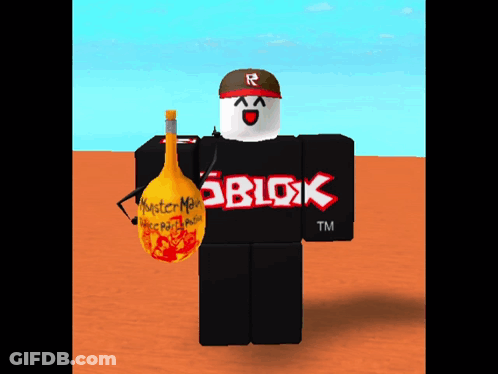 Roblox Character Holding Master Mojo GIF