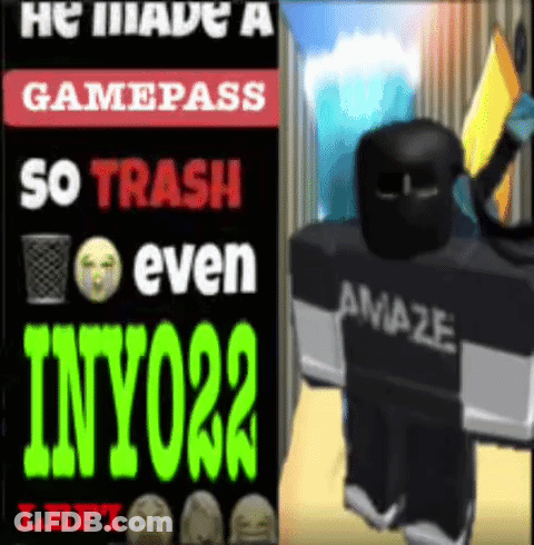 Roblox Character In Black Shirt Saying Amaze GIF