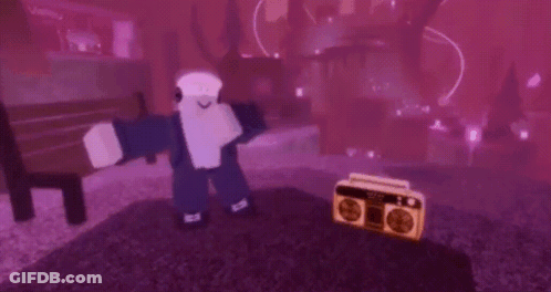 Roblox Character Next To Boombox GIF