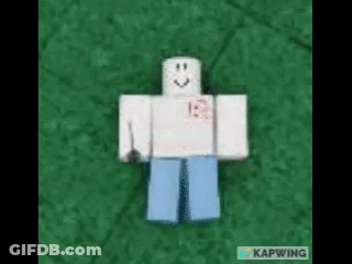 Roblox Character On Green Tiled Floor GIF