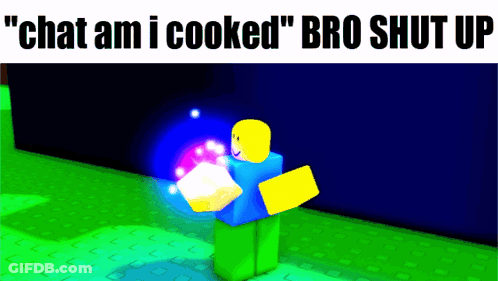 Roblox Character Saying Chat Ami Cooked GIF