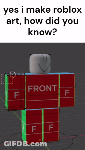 Roblox Character Saying Yes I Make Roblox Art How Did You Know GIF