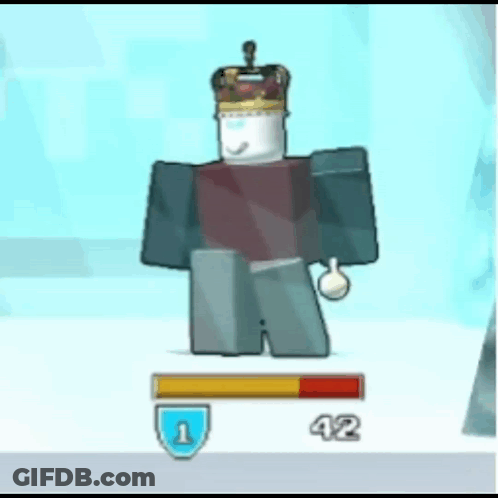 Roblox Character With Crown And Shield GIF