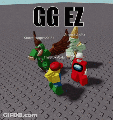 Roblox Characters Dancing GG EZ GIF