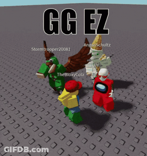 Roblox Characters Dancing GG EZ GIF