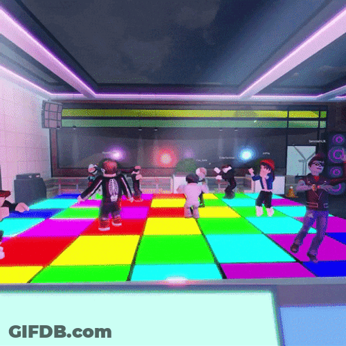 Roblox Characters Disco Dancing Meme GIF