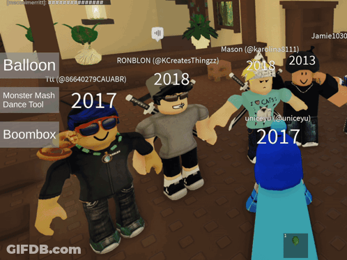 Roblox Characters Standing Together 2017 GIF