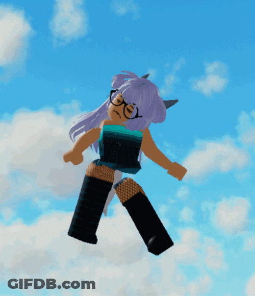 Roblox Girl Glitching Flying GIF
