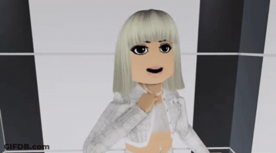 Roblox Girl Glitching Transformation GIF