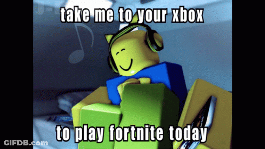 Roblox Guitar Playing Fortnite Meme GIF