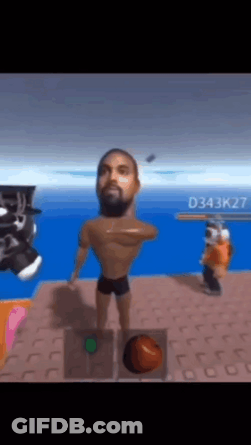 Roblox Kanye West Beach Meme GIF