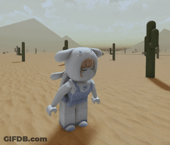 Roblox Rabbit Ears Sliding Meme GIF