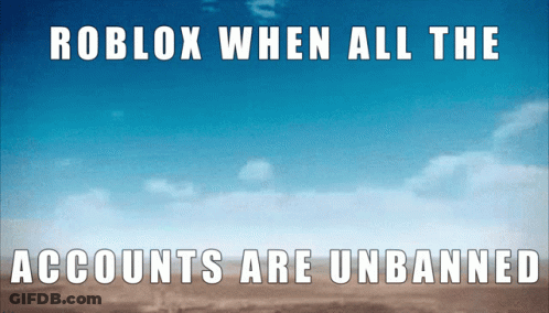 Roblox When All The Accounts Are Unbanned Poster GIF