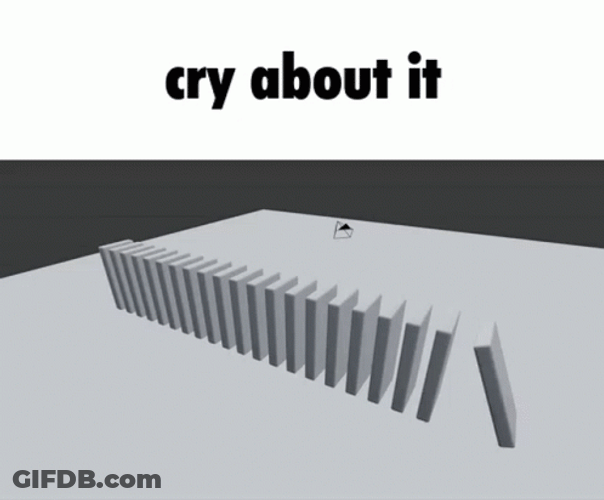 Roblox White Dominos Falling Cry About It GIF