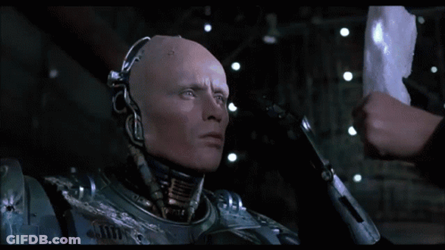 Robocop Looking At Mirror GIF