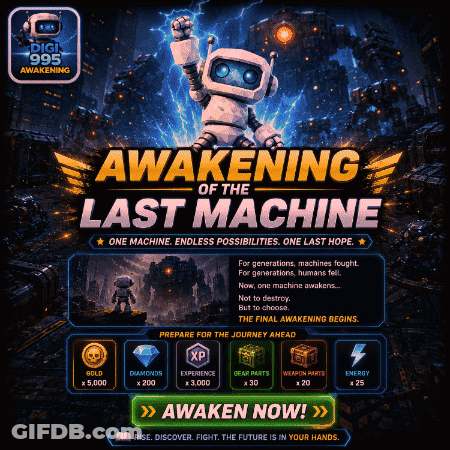 Robot Ad For Awakening Of The Last Machine GIF
