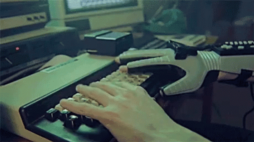Robot And Human Hackerman GIF