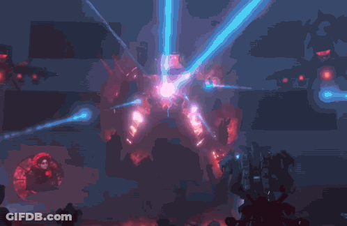 Robot Attacked By Bunch Of Other Robots GIF
