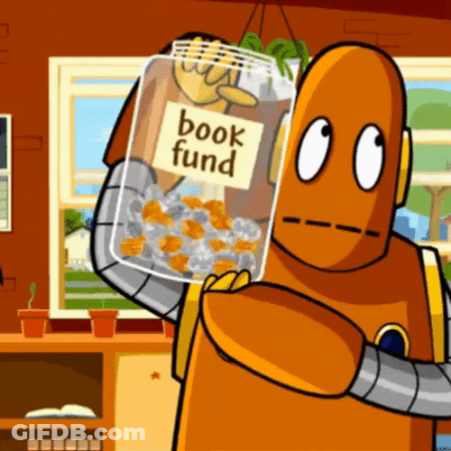 Robot Budget For Book Fund GIF