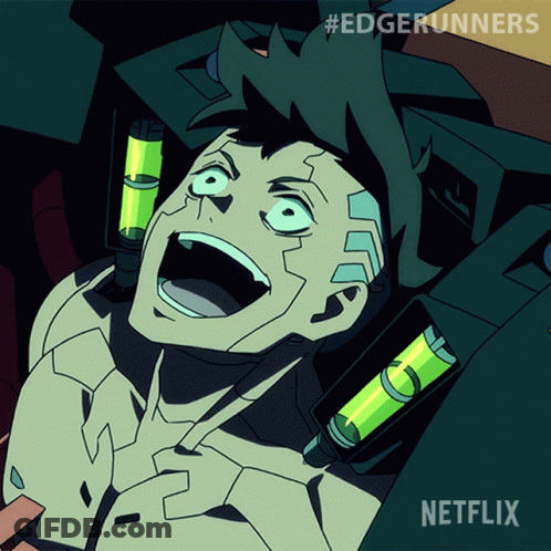 Robot Cartoon With Netflix Logo GIF