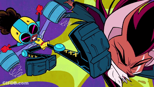 Robot Cartoon With XXX On Pants GIF