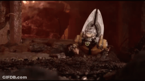 Robot Crawling In Dark Room GIF