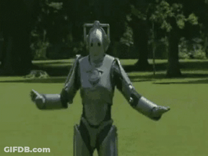 Robot Doctor Who Cyberman Robot Dance GIF