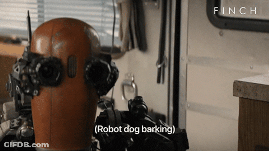 Robot Dog Barking Sound GIF