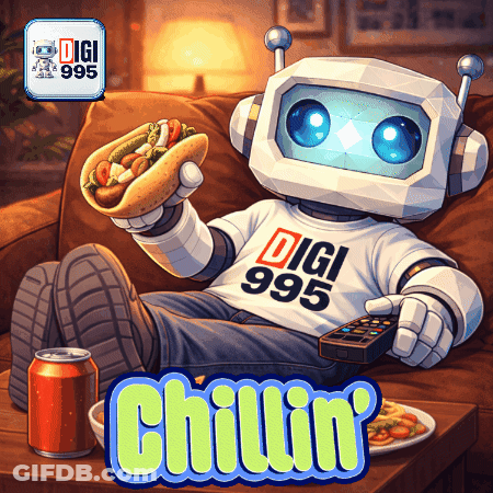 Robot Eating Hot Dog And Drinking Soda GIF