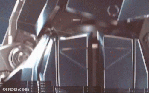 Robot Emitting Blue Light GIF