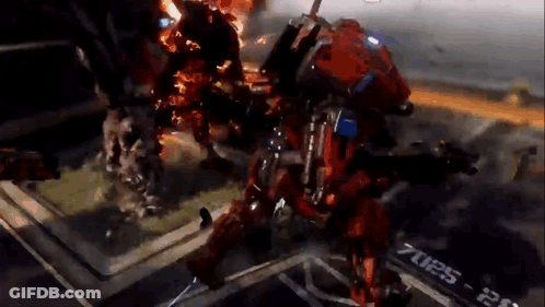 Robot Fighting Robot In Video Game GIF