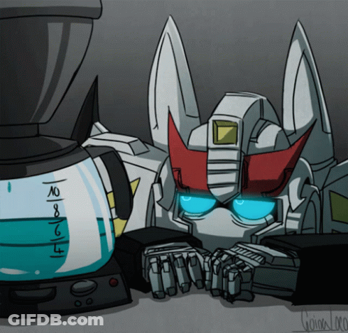 Robot Flying Through Dark Room In Video Game GIF