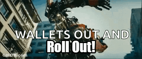 Robot Flying Wallets Out And Roll Out GIF