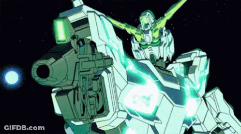 Robot Flying With Gun In Mouth GIF