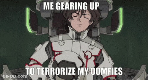 Robot Gearing Up To Terroristize My Oomfies GIF